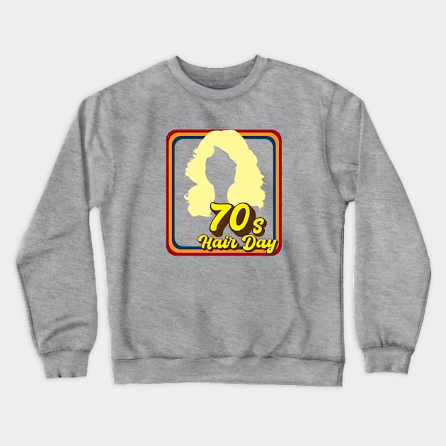 70s Hair Day (Blonde) Crewneck Sweatshirt by GloopTrekker